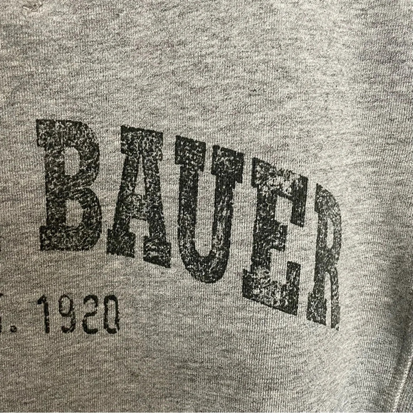 Eddie Bauer Vintage Distressed Print Grey Crewneck Sweatshirt Men Women Small - Picture 3 of 7